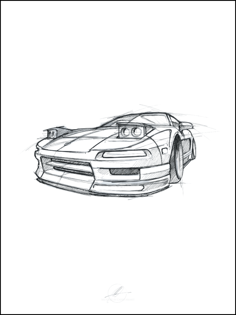 Honda NSX sketch poster