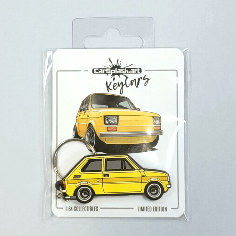 Yellow fiat 126p keycar